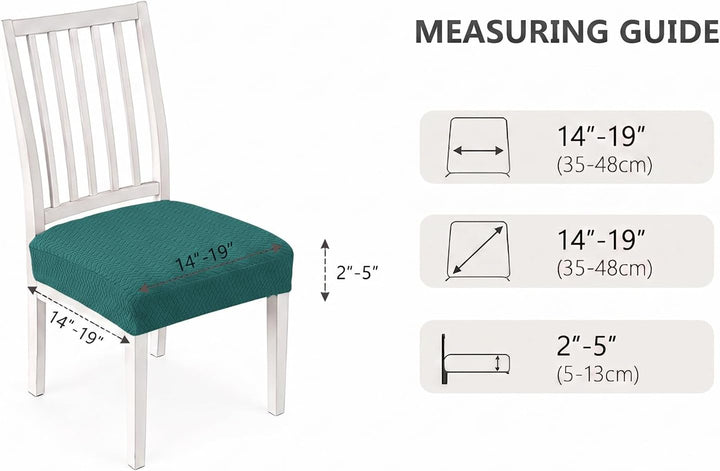 Diamantgitter Jacquard wasserdichte Stuhl Sitzbezüge für Esszimmer Stretch Stuhl Sitzkissen Schonbez
