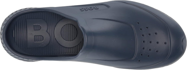 BOSS Herren Titanium-R Slid Gummierte Slipper mit Logo-Prägung Grösse 41 EU Stark Navy, 41 EU Stark