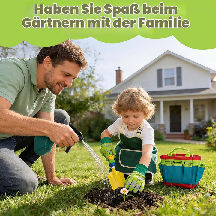 Gartenspielzeug Kinder ab 4 Jahre: Kinder Gartenarbeit Set mit Handschuhe, Schürze,Giesskanne,Pflanz