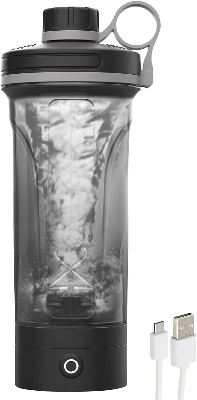 PEARL sports Eiweiss Mixer: 2er-Set Akku-Protein- und Milchshaker, 600 ml, spülmaschinenfest (akkube