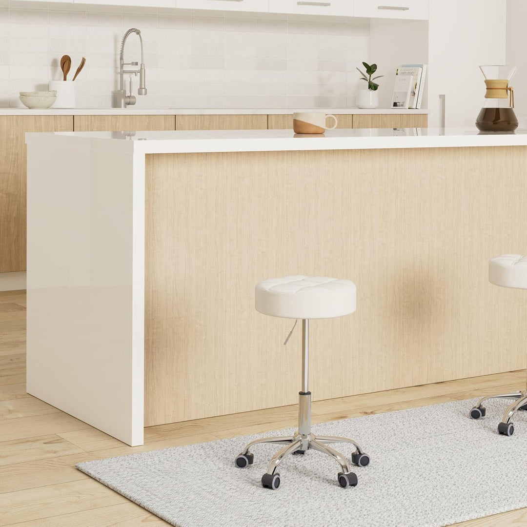 Leader Accessories Drehhocker höhenverstellbar Rollhocker Funktionaler Arbeitshocker Studiohocker im