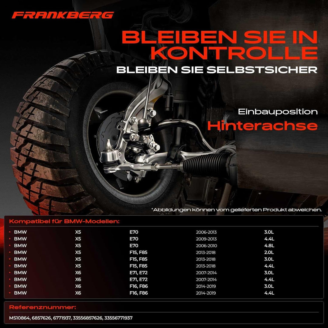 Frankberg 2x Koppelstange Hinterachse Kompatibel mit X5 E70 F15 F85 2.0L-4.8L 2006-2018 X6 F16 F86 E