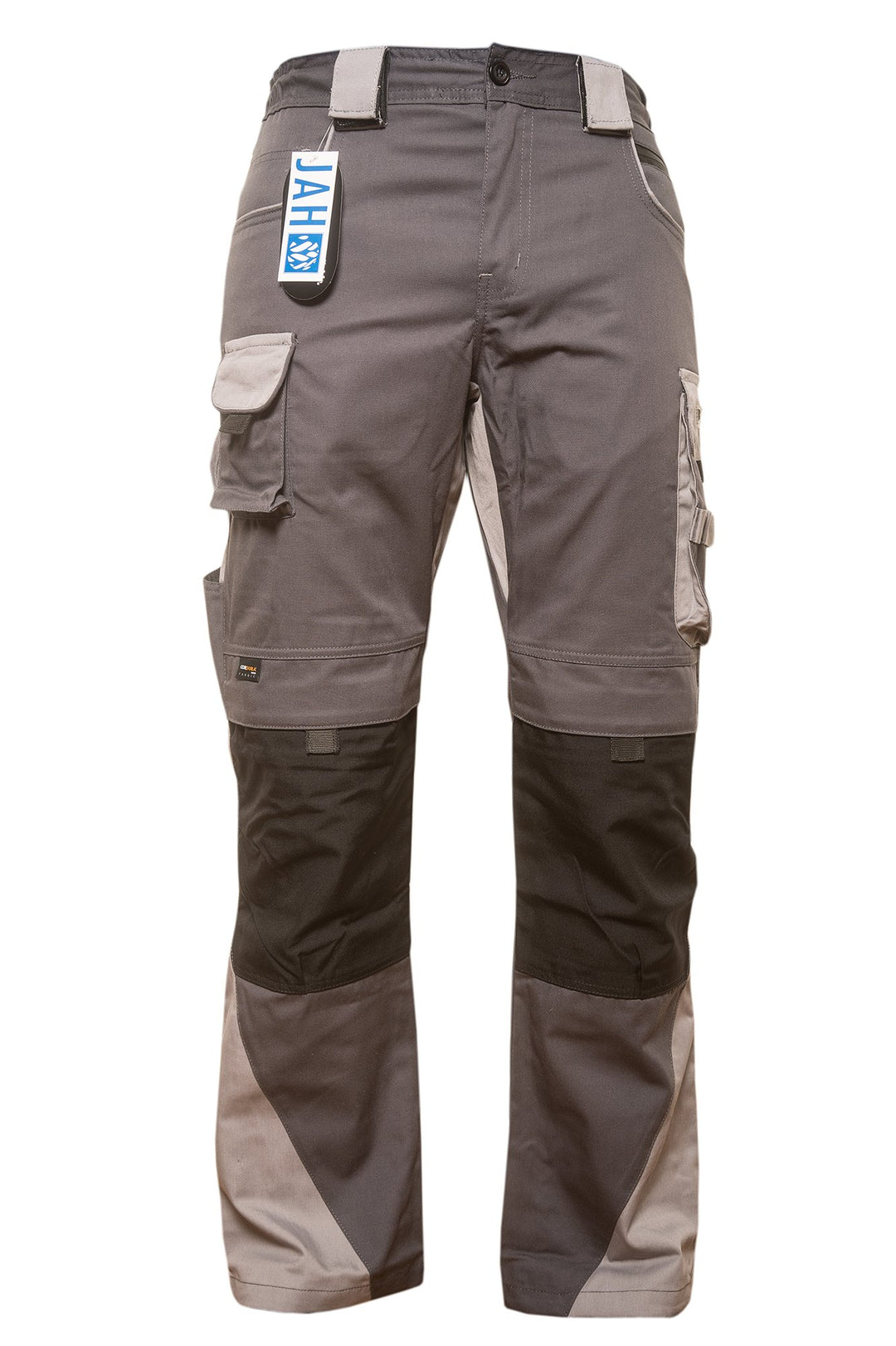 Jah 2110 Cargo-Bundhose 5 StückPolyester/Baumwolle Cordura grau/schwarz Gr. 48, 48