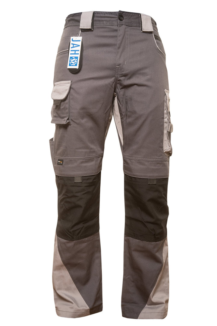 Jah 2110 Cargo-Bundhose 5 StückPolyester/Baumwolle Cordura grau/schwarz Gr. 48, 48
