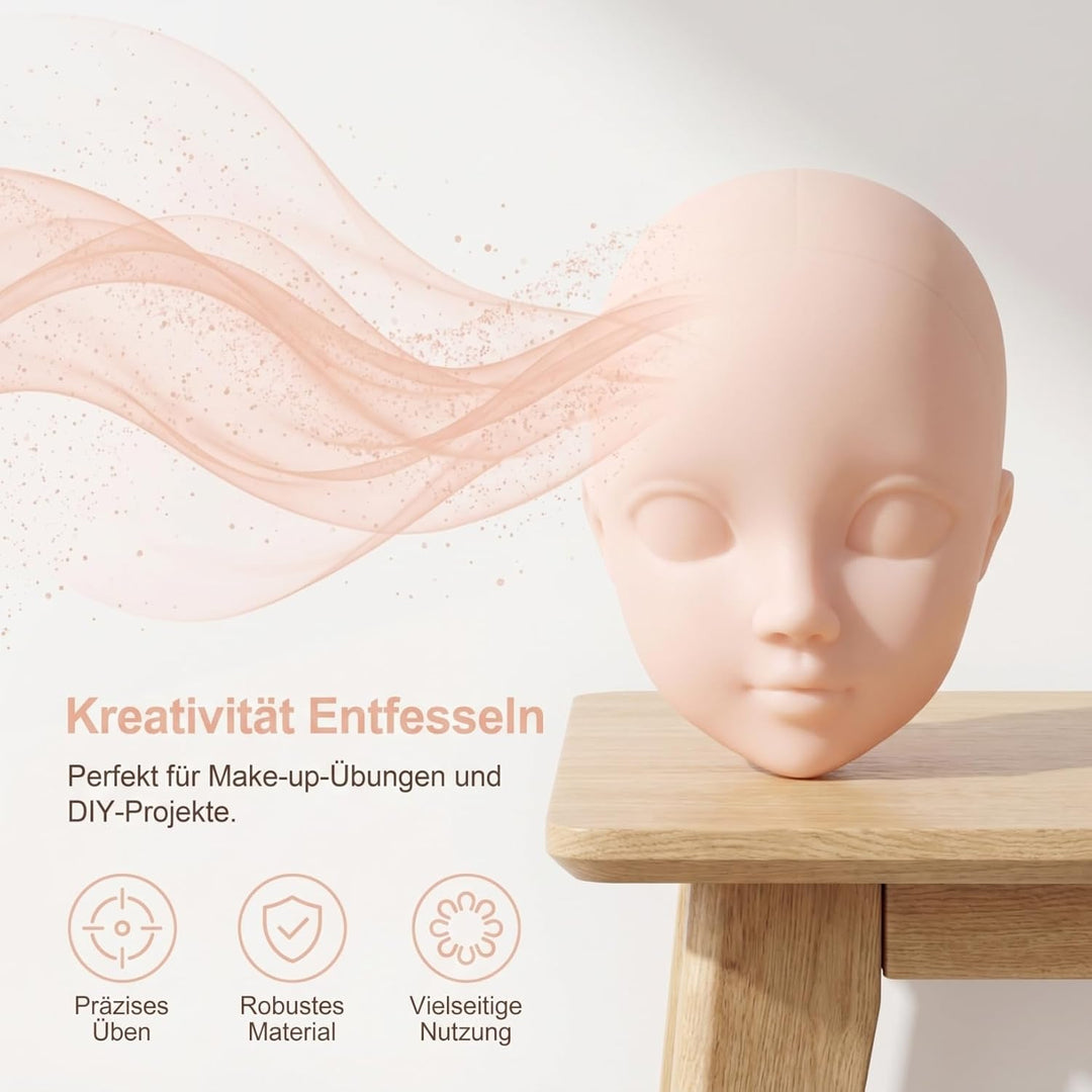 Beavorty Puppenkopf 5X3X3Cm Zum Üben Von Make-up Und Basteln Mini Diy Puppengesicht Für Kreative Kin