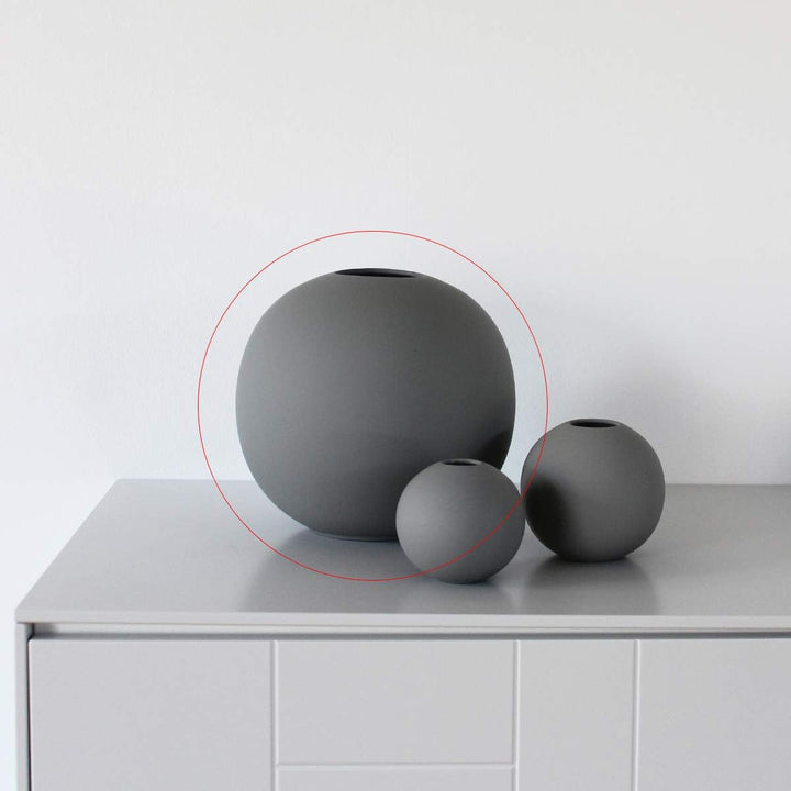 Cooee Design Ball Vase 20cm Grey 20cm Grau, 20cm Grau