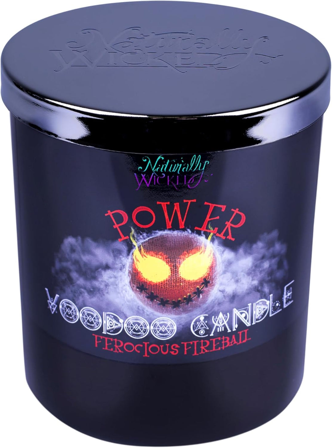 Naturally Wicked Voodoo Macht Kerze | Inc Voodoo Puppe & Kristallstab | Vegane Kristallzauberkerze