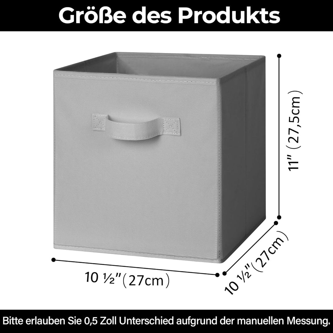 GRANNY SAYS Aufbewahrungswürfel Stoff, 6 Stück Aufbewahrungsboxen für Würfelregal, Regalkörbe 26,7 x