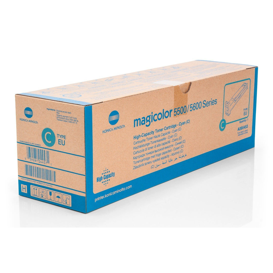 Original Konica Minolta A06V453 /, für Magicolor 5550 Series Premium Drucker-Kartusche, Cyan, 12000
