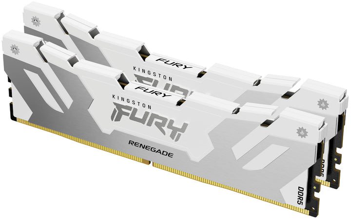Kingston Fury Renegade Weiss XMP 32GB 6400MT/s DDR5 CL32 DIMM Desktop Gaming Speicher Kit mit 2 - KF