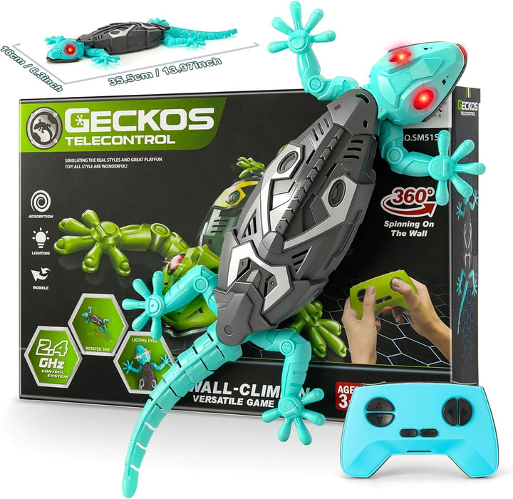 Wandkletterer Gecko, Ferngesteuerter Ladegecko, 360° drehbares ferngesteuertes Spielzeug, Geburtstag