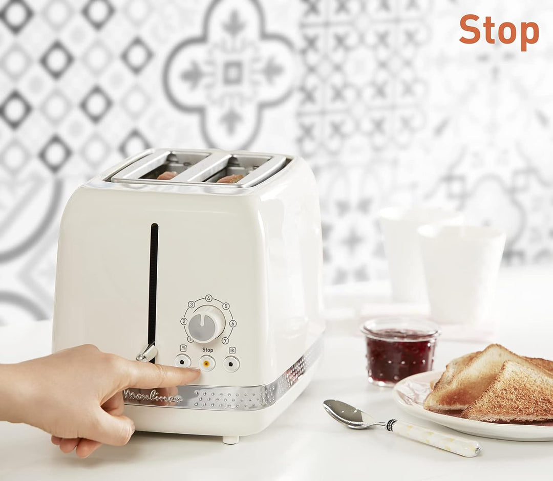 Moulinex LT300 Soleil Toaster, 7 Bräunungsstufen, Stoppfunktion, Auftaufunktion, Aufwärmfunktion, Fä