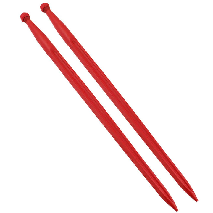 Frontladerzinken | 800 mm | M22 Gewinde | von SHW | 2 Stück | Grossballenzinken | Zinken | Frontlade