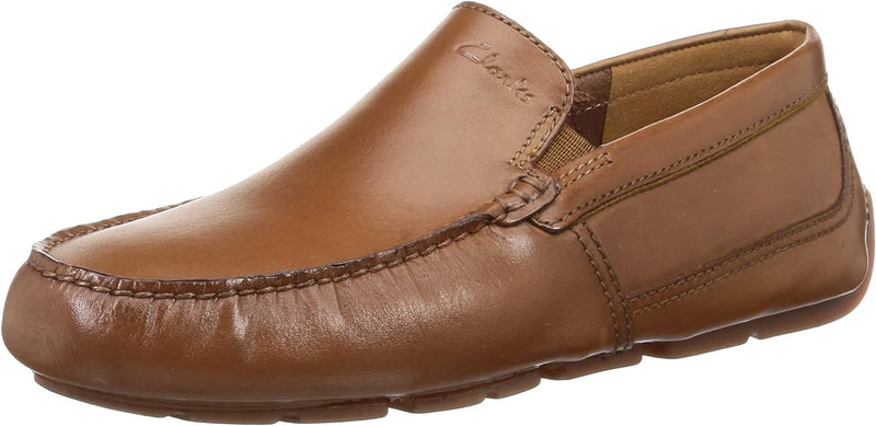 Clarks Herren Markman Plain Moccasin 42 EU Tan Leather, 42 EU Tan Leather