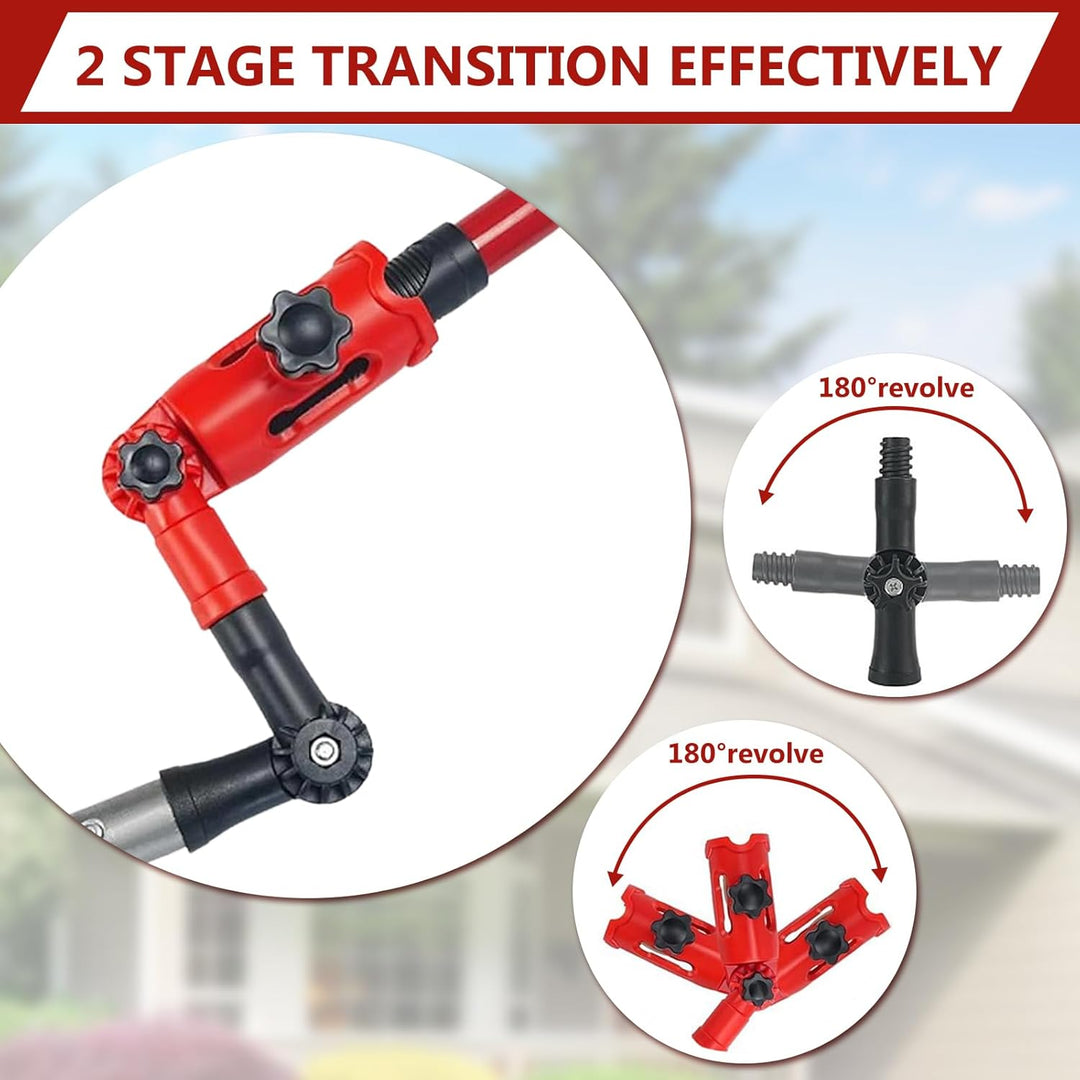 Dachrinnenreiniger mit Teleskopstiel 4m, Teleskop Dachrinnenreiniger Kit,3-in-1 Dachrinnen Reiniger
