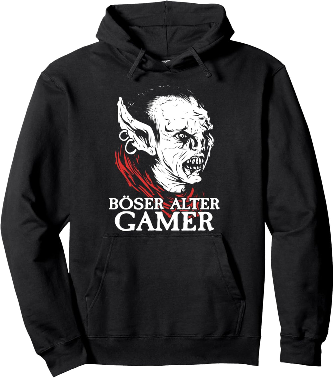 Zocker & Gaming I Game Ork Design I Böser Alter Gamer Pullover Hoodie