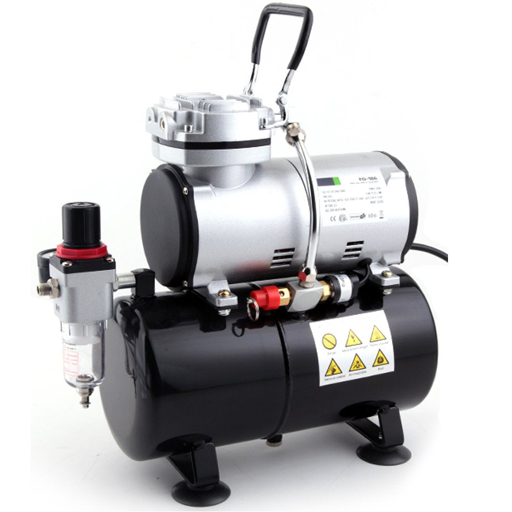 Fengda FD-186 Airbrush Kompressor mit Lufttank/Mächtig Luftstrom und Luftdruck/Druckbehälter/ 4 bar