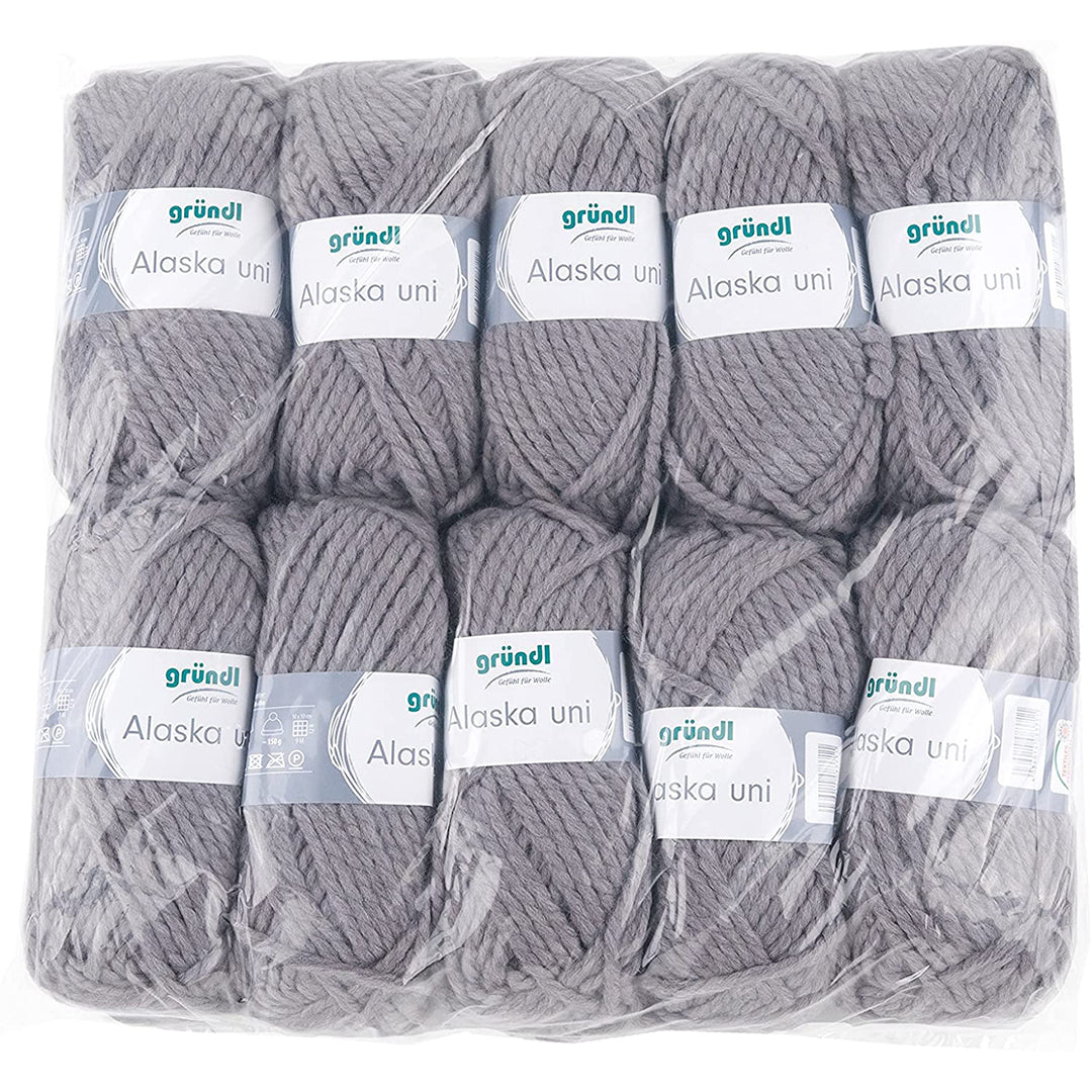 Gründl Alaska uni (Strick- und Häkelgarn mit wollartigem Charakter aus 80 % Polyacryl und 20 % Wolle