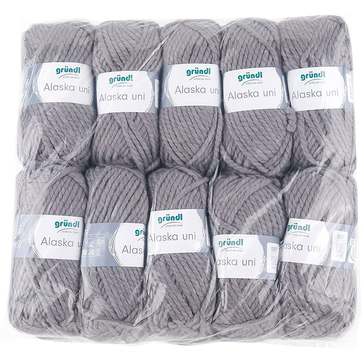 Gründl Alaska uni (Strick- und Häkelgarn mit wollartigem Charakter aus 80 % Polyacryl und 20 % Wolle