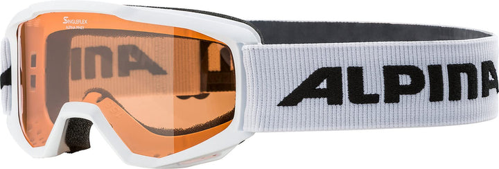 ALPINA PINEY - Beschlagfreie, Extrem Robuste & Bruchsichere Skibrille Mit 100% UV-Schutz Für Kinder