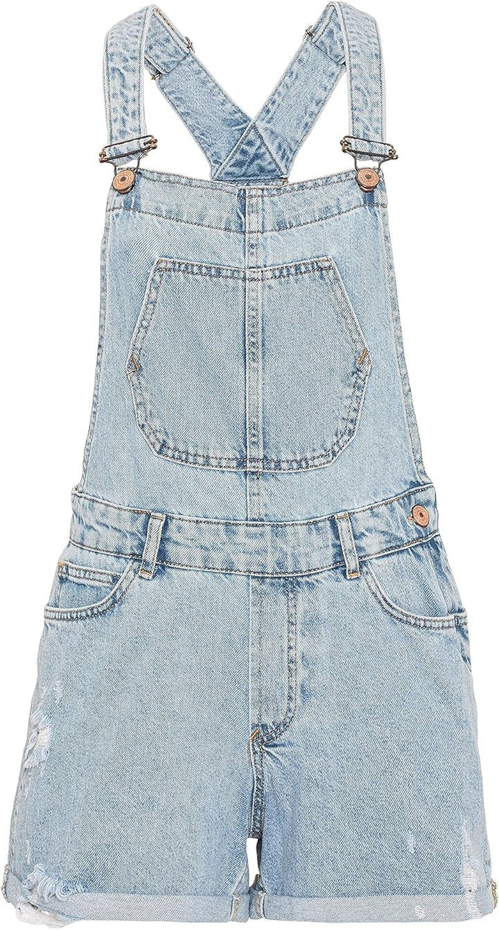 Red Bridge Damen Shorts kurze Hose Hot-Pants Latzhose Overall 31W Hellblau, 31W Hellblau