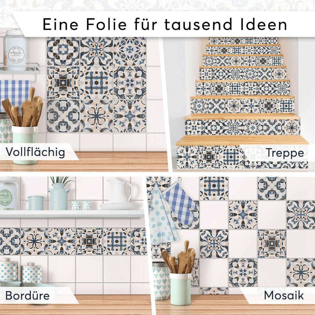 CREATISTO Mosaik Klebefliesen Stickerfliesen Fliesenfolie - Aufkleber Folie für Fliesen I Stickerfli