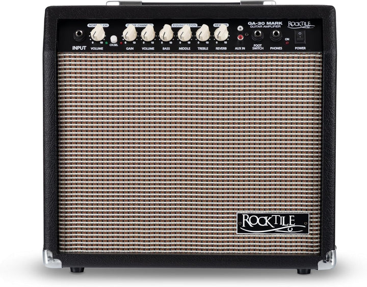 Rocktile GA-30 Mark Gitarrenverstärker (30 Watt Gitarrencombo, 2 Kanäle (Clean/Drive), 8" Speaker, m