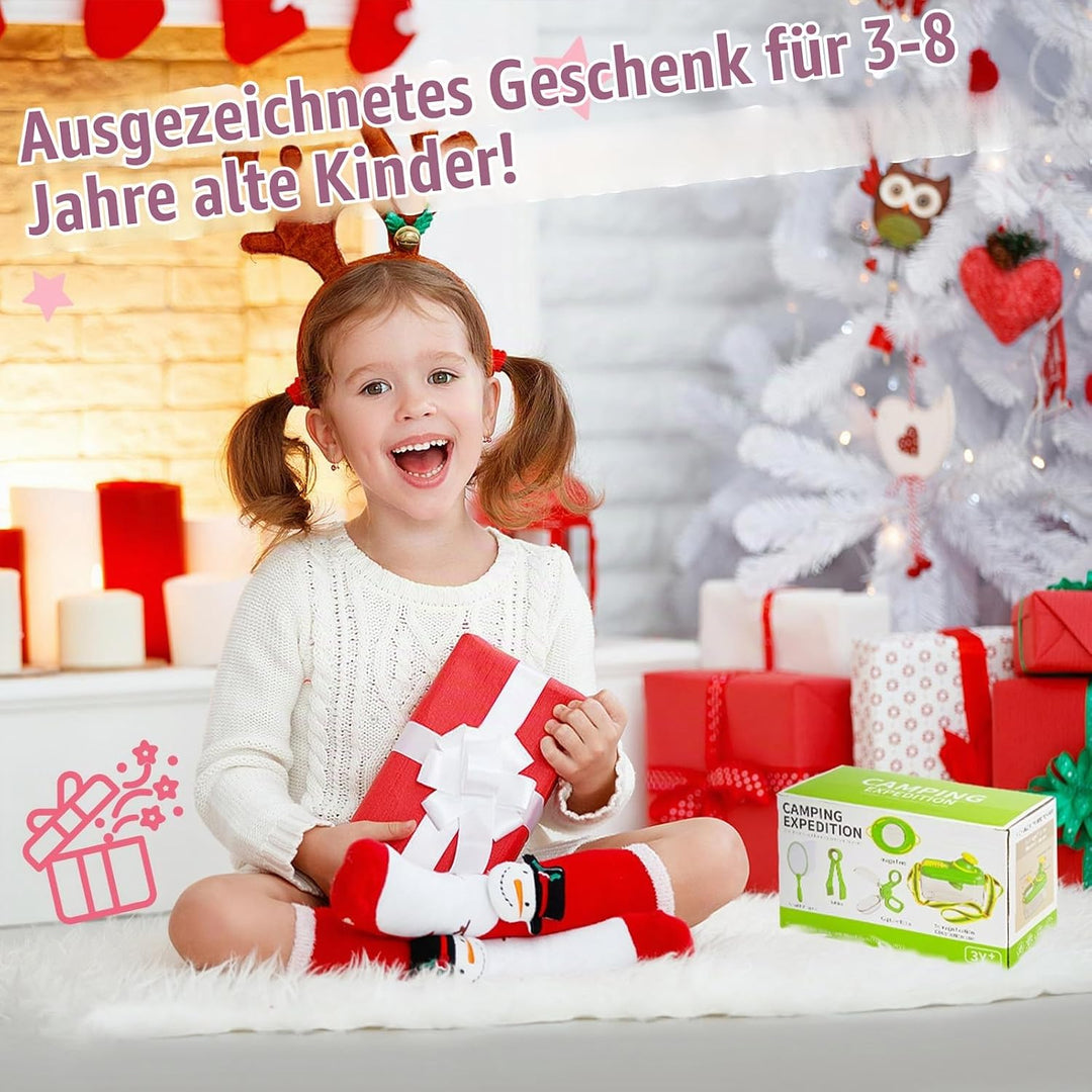 Forscherset für Kinder ab 4, Entdecker Set mit Insekten Beobachtungsbox, Lupenglas Kinder, Insektenf