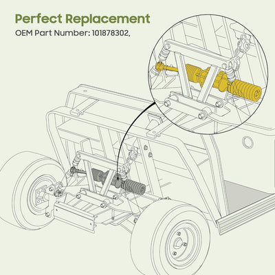 10L0L Golfwagen-Lenkgetriebe für Golf Cart Club Car DS 1984–2004, OEM-Nr. 101878302 1012452