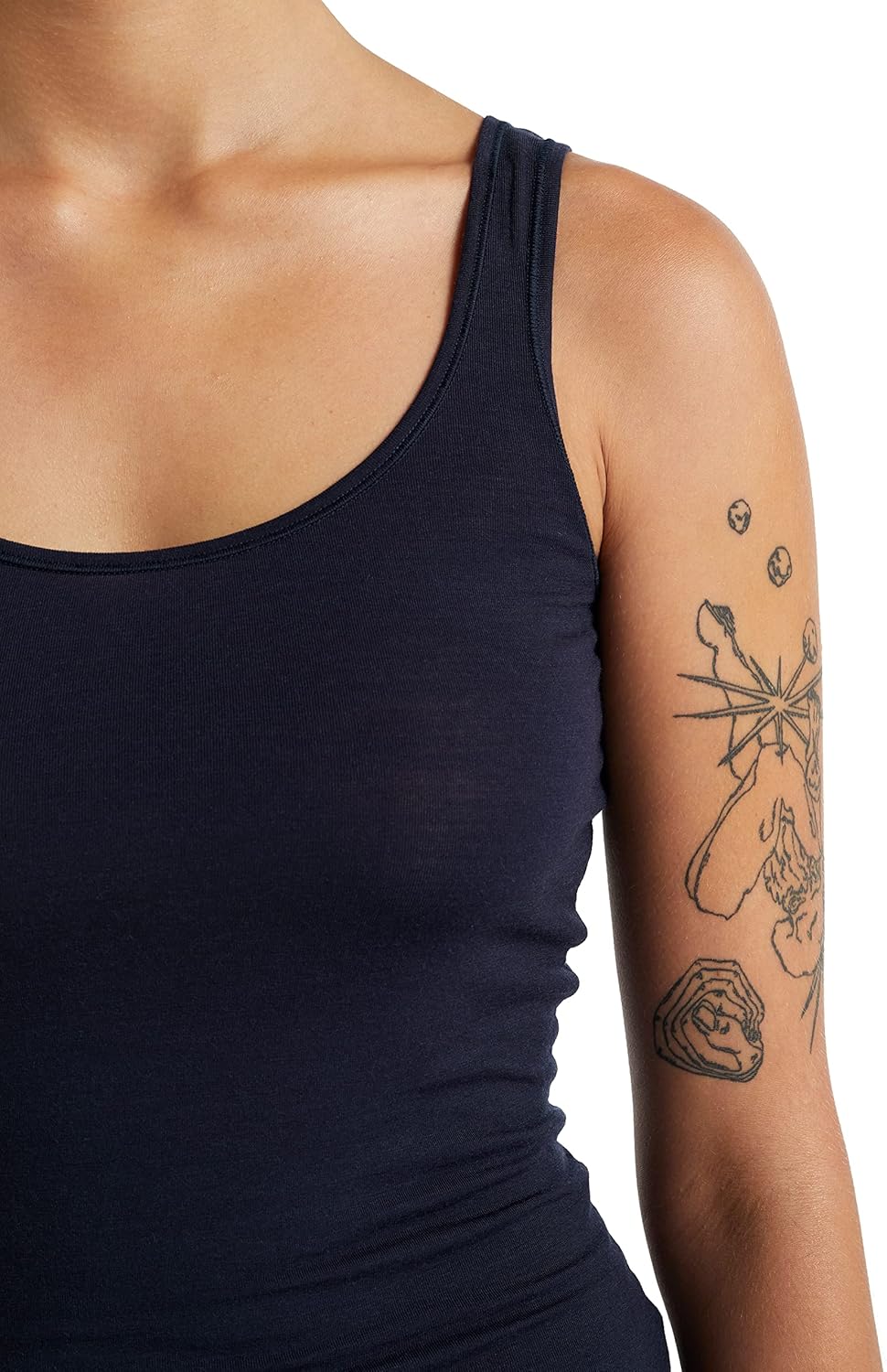 Icebreaker Damen Siren Tank Top - Sporttop Damen - Merinowolle Unterwäsche XL Mitternachtsmarine, XL