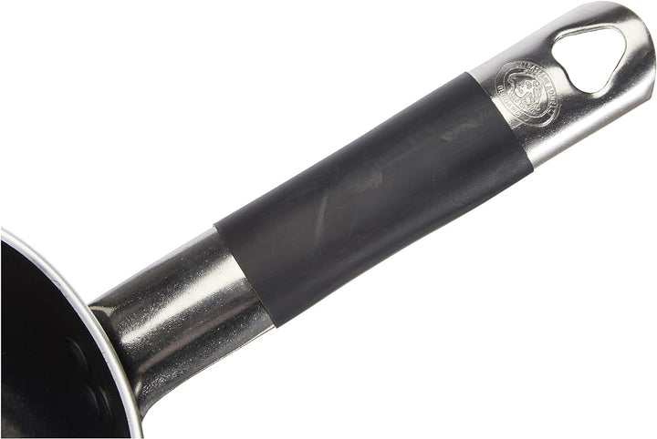Pentole Agnelli Alblack Topf, hoch, Aluminium, 3 mm dick, mit rundem Griff aus Edelstahl Cool, Schwa