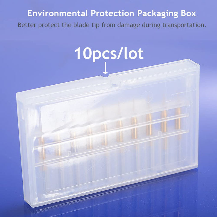 EU_HOZLY Titan beschichtet 0.8mm Leiterplattenfräser CNC Rotary Burrs Packung mit 10, 0.8mm