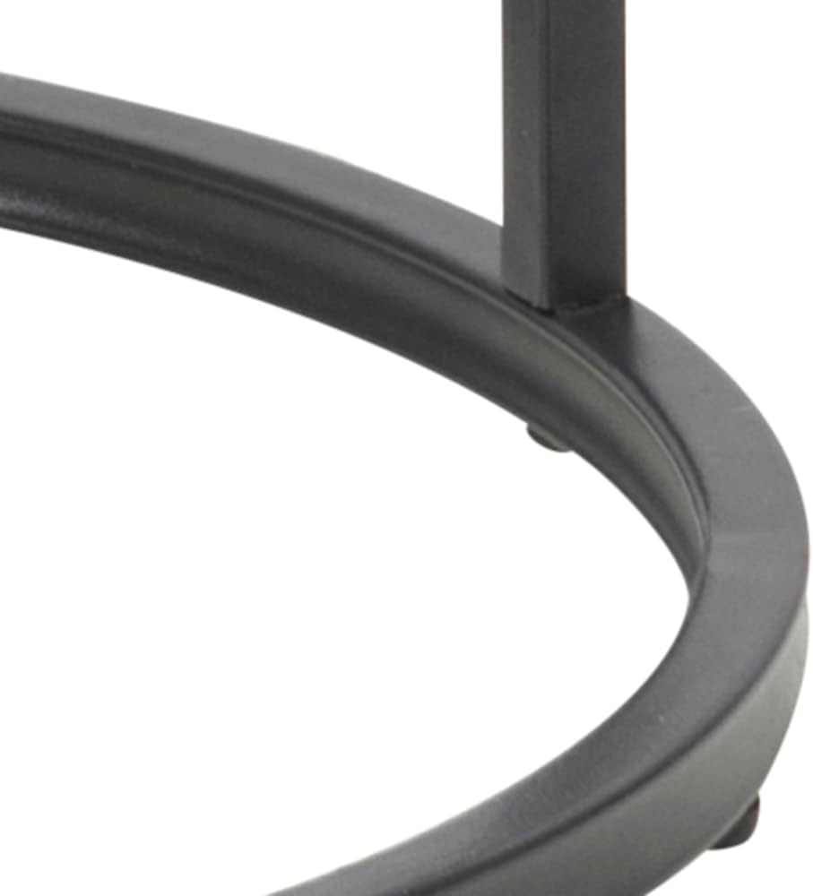 AC Design Furniture Jörn runder Beistelltisch mit Tischplatte in Eichenoptik und schwarzem Metallfus