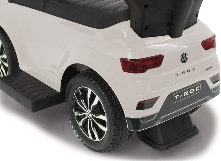 JAMARA 460463 - Rutscher VW T-ROC 3in1 - Kinderfahrzeug, Kippschutz, Kofferraum, Schub-und Haltestan