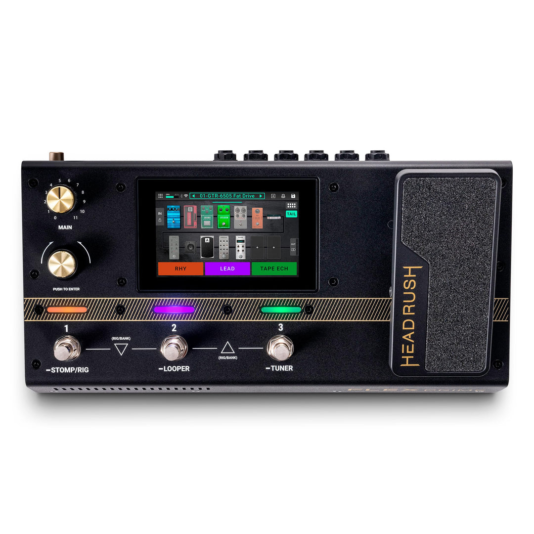 HeadRush Flex Prime Gitarre und Bass Multi-Effekt Pedal und Amp Modeling Prozessor mit Touchscreen,