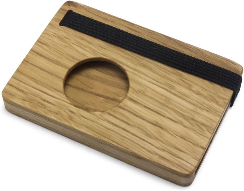 Visitenkartenetui aus Holz | Visitenkartenhülle mit Verschluss | Visitenkartenhalter (Eiche) Origina