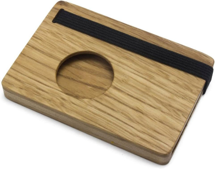 Visitenkartenetui aus Holz | Visitenkartenhülle mit Verschluss | Visitenkartenhalter (Eiche) Origina
