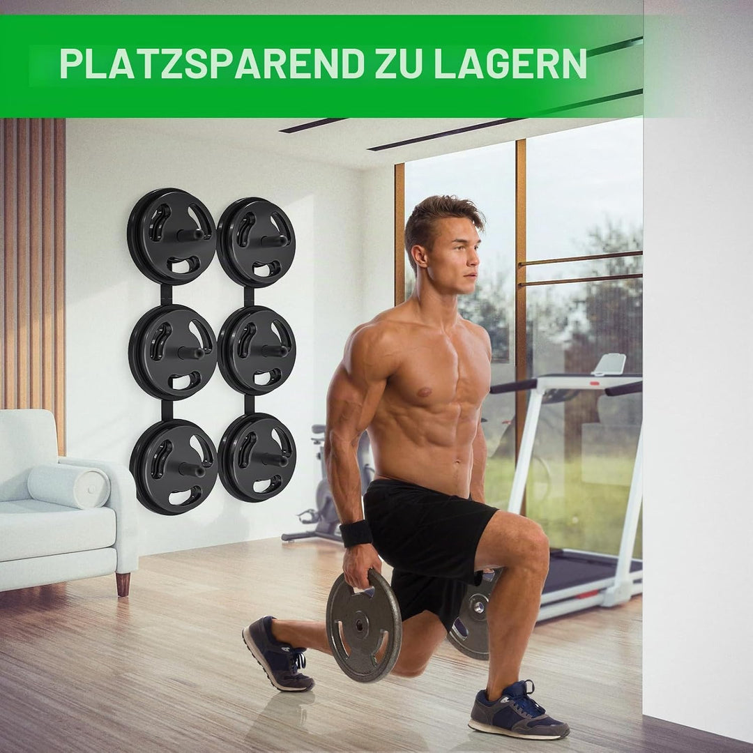 Kipika Wandmontiertes Lagerregal, Langhantel-Lagerregal mit T-Bar Row Landmine-Plattformbefestigung