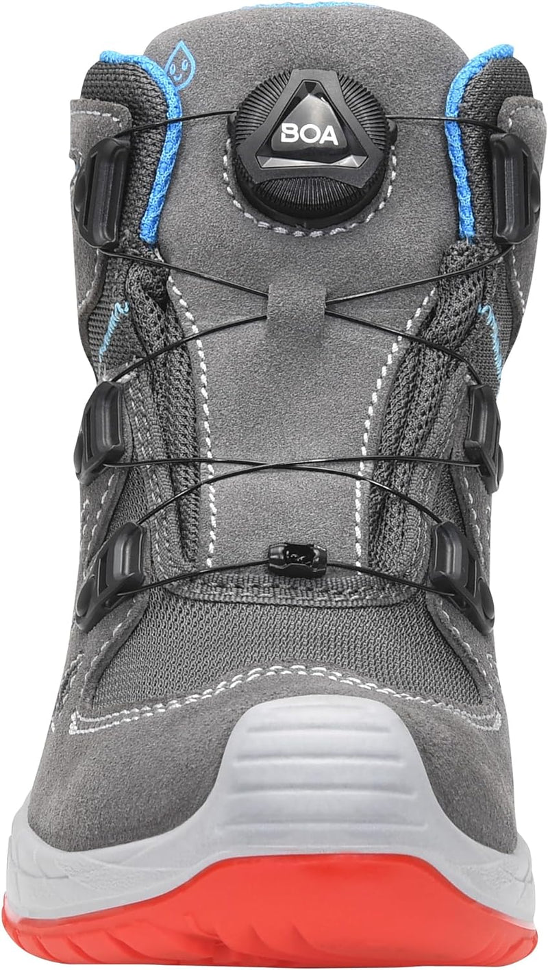 ELTEN Kinderschuhe Outdoor Maddox Kids BOA Grey-red Mid für Mädchen und Jungen 30 EU Grau, 30 EU Gra