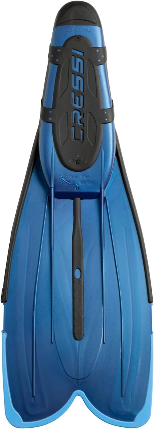 Cressi Agua Premium Flossen Self Adjusting zum Tauchen, Apnoe, Schnorcheln und Schwimmen Blau 37/38