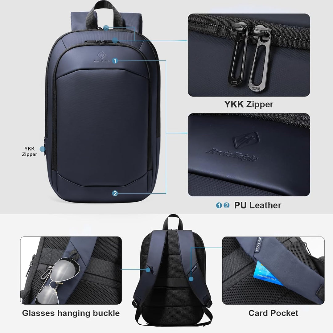 Laptop Rucksack Wasserdichter Gross mit USB-Anschluss Laptoptasche für 17 zoll Backpack Business Her