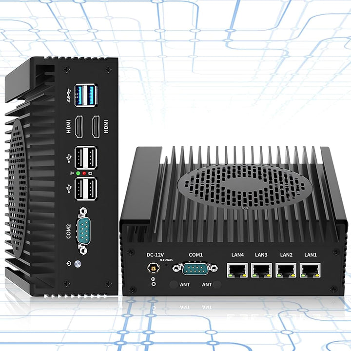 Micro Firewall Appliance, Mini PC, VPN, Router PC, Intl 12. i3 N305, RJ35, GPIO, HDMI, DP, 4 x 2,5 G