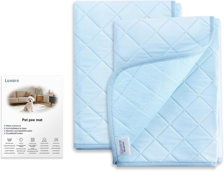 2pcs Urinunterlage Matte 70x100CM, Kühlmatte für Hunde, Pet Cooling Mat Waschbar, wasserdicht Urinie