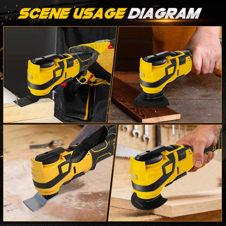 WingFly Akku-Multifunktionswerkzeug für Dewalt 18V,20v, Oszillierendes Multitool 6 Einstellbare Gesc