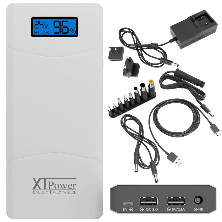 XTPower® XT-16000QC3-PA Powerbank inkl. Netzteil - moderner DC + USB QC3 Akku mit 15600mAh - 1x USB,