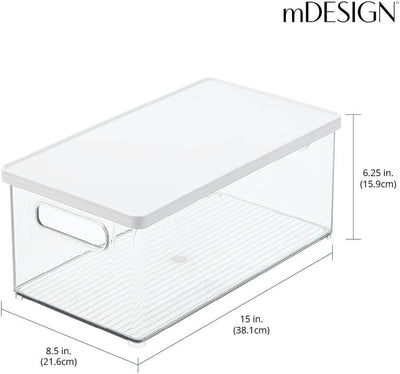 mDesign 4er-Set Kosmetik Organizer – praktische Kosmetikaufbewahrung aus Kunststoff mit abnehmbarem