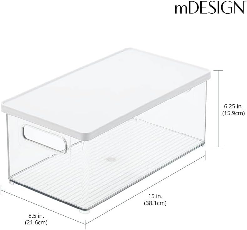 mDesign 4er-Set Kosmetik Organizer – praktische Kosmetikaufbewahrung aus Kunststoff mit abnehmbarem