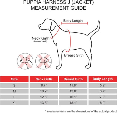 Puppia Brustgeschirr für kleine und mittelgrosse Hunde - Serval Harness J - verstellbar und komforta