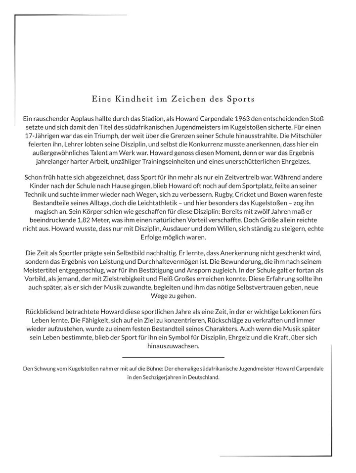 Die Biografie über Howard Carpendale: Der Gentleman, der blieb. Hochwertige Hardcoverausgabe, Gebund
