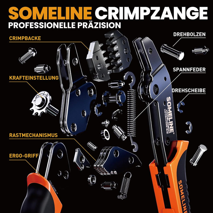 SOMELINE Crimpzange Stecker Set, 41 Typen, JST-SH 1,0mm/GH 1,25mm/ZH 1,5mm/PH 2,0mm sowie kompatible